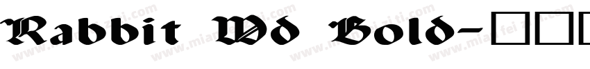 Rabbit Wd Bold字体转换